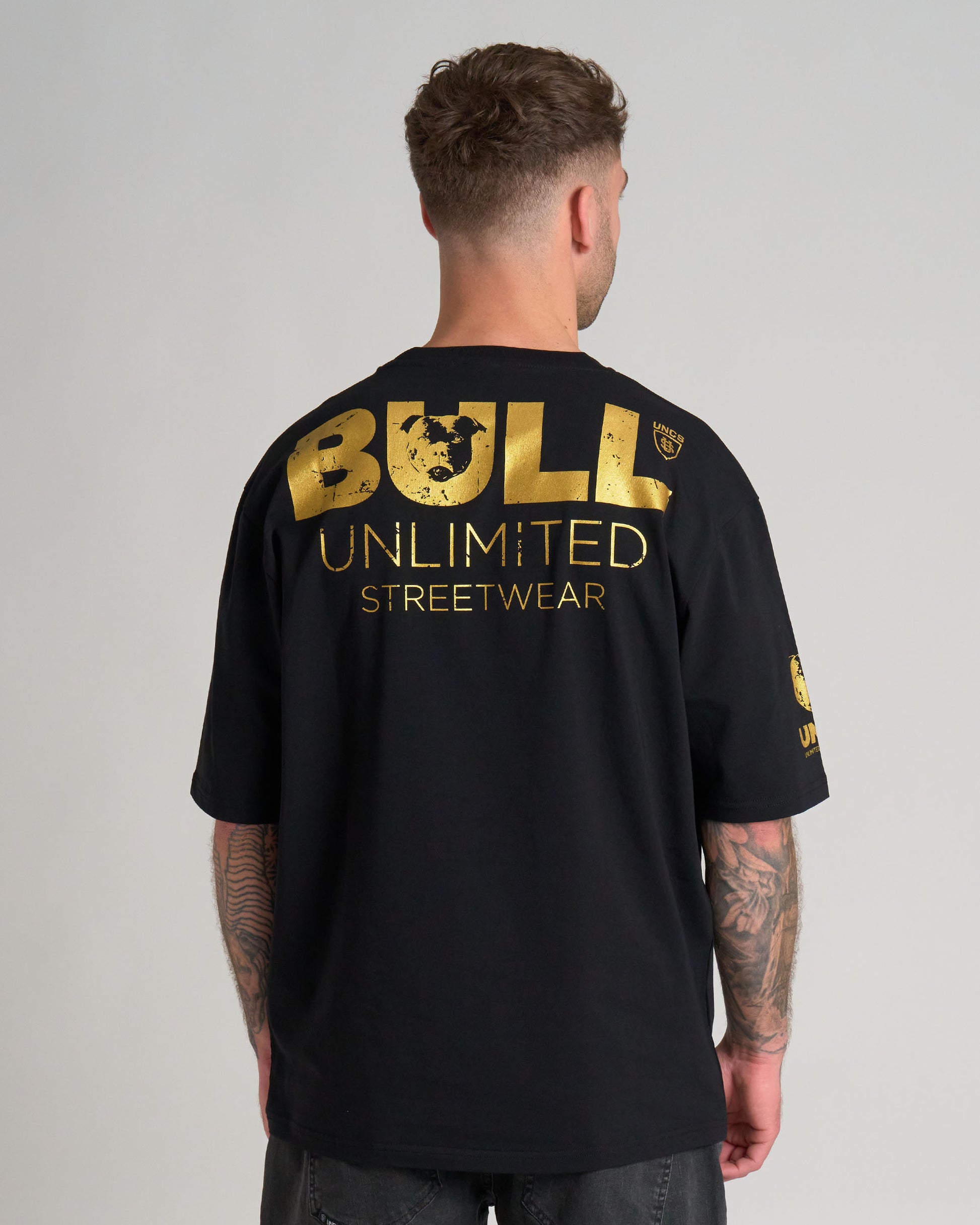 Pánské triko BULL III BLACK/GOLD