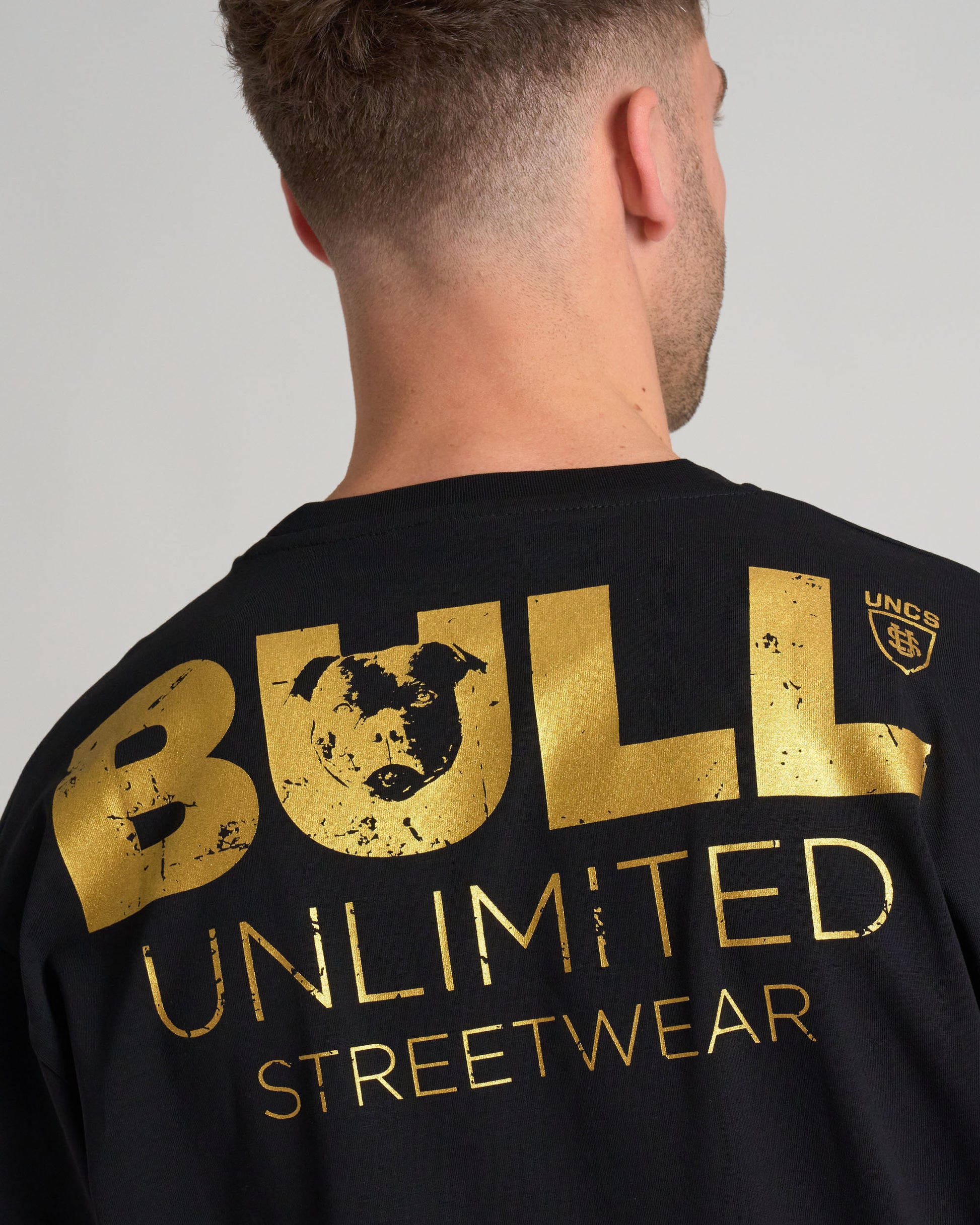 Pánské triko BULL III BLACK/GOLD