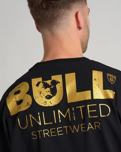 Pánské triko BULL III BLACK/GOLD