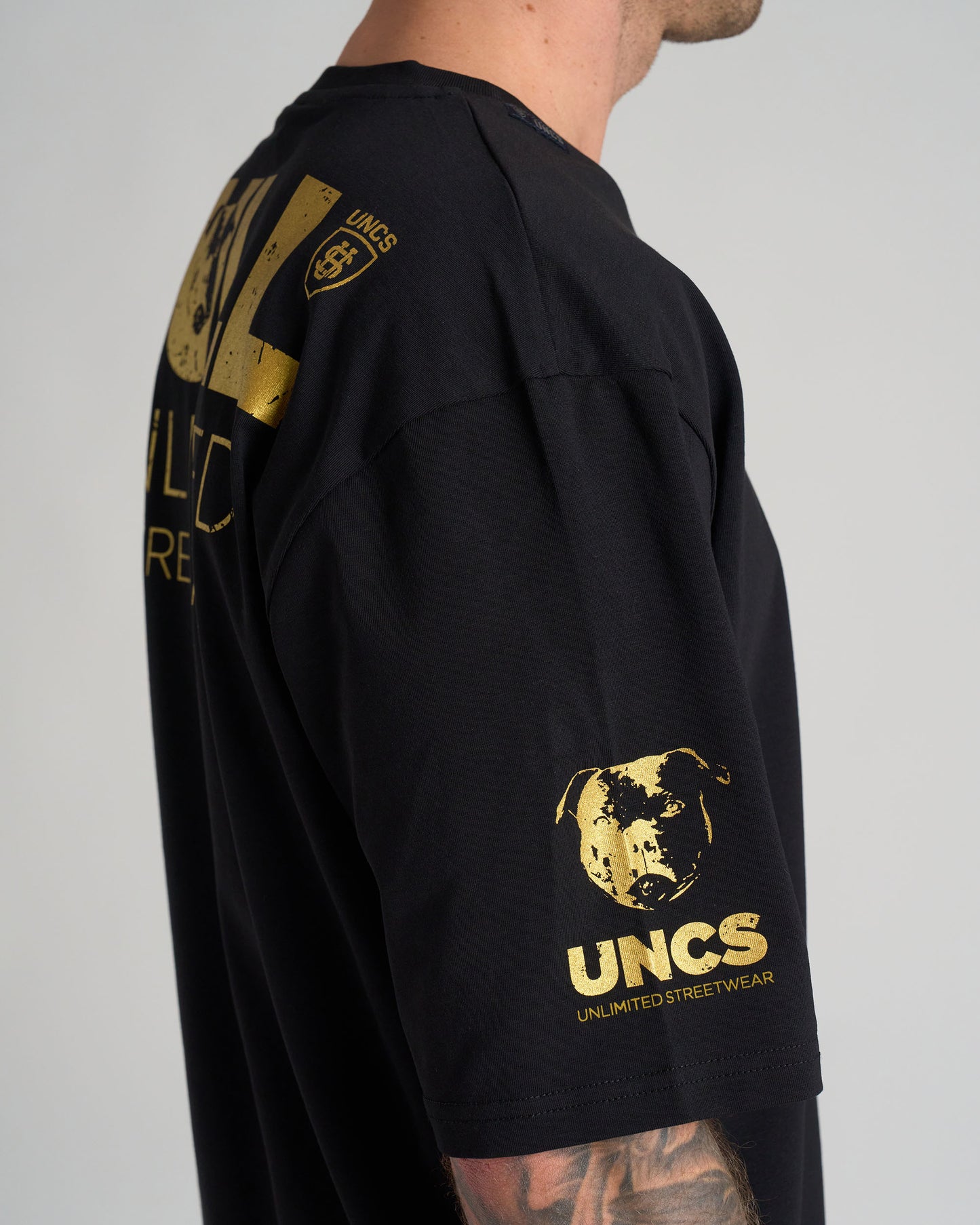 Pánské triko BULL III BLACK/GOLD