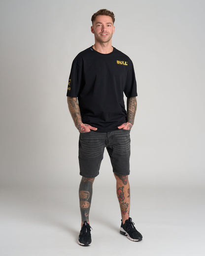 Pánské triko BULL III BLACK/GOLD