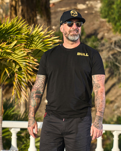 Pánské triko BULL III BLACK/GOLD