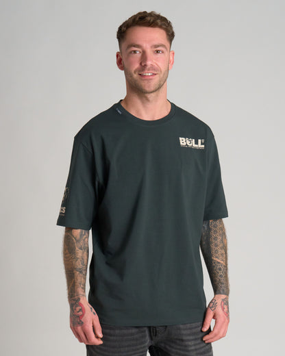 Pánské triko BULL III KHAKI/WHITE