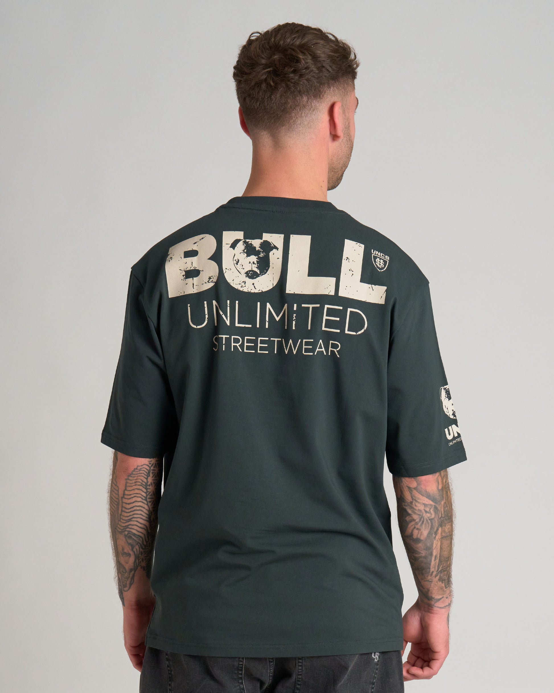 Pánské triko BULL III KHAKI/WHITE