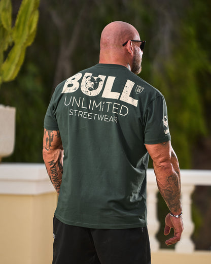 Pánské triko BULL III KHAKI/WHITE