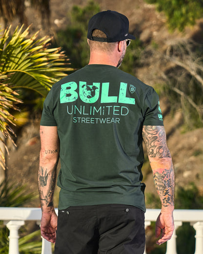 Pánské triko BULL III KHAKI/GREEN