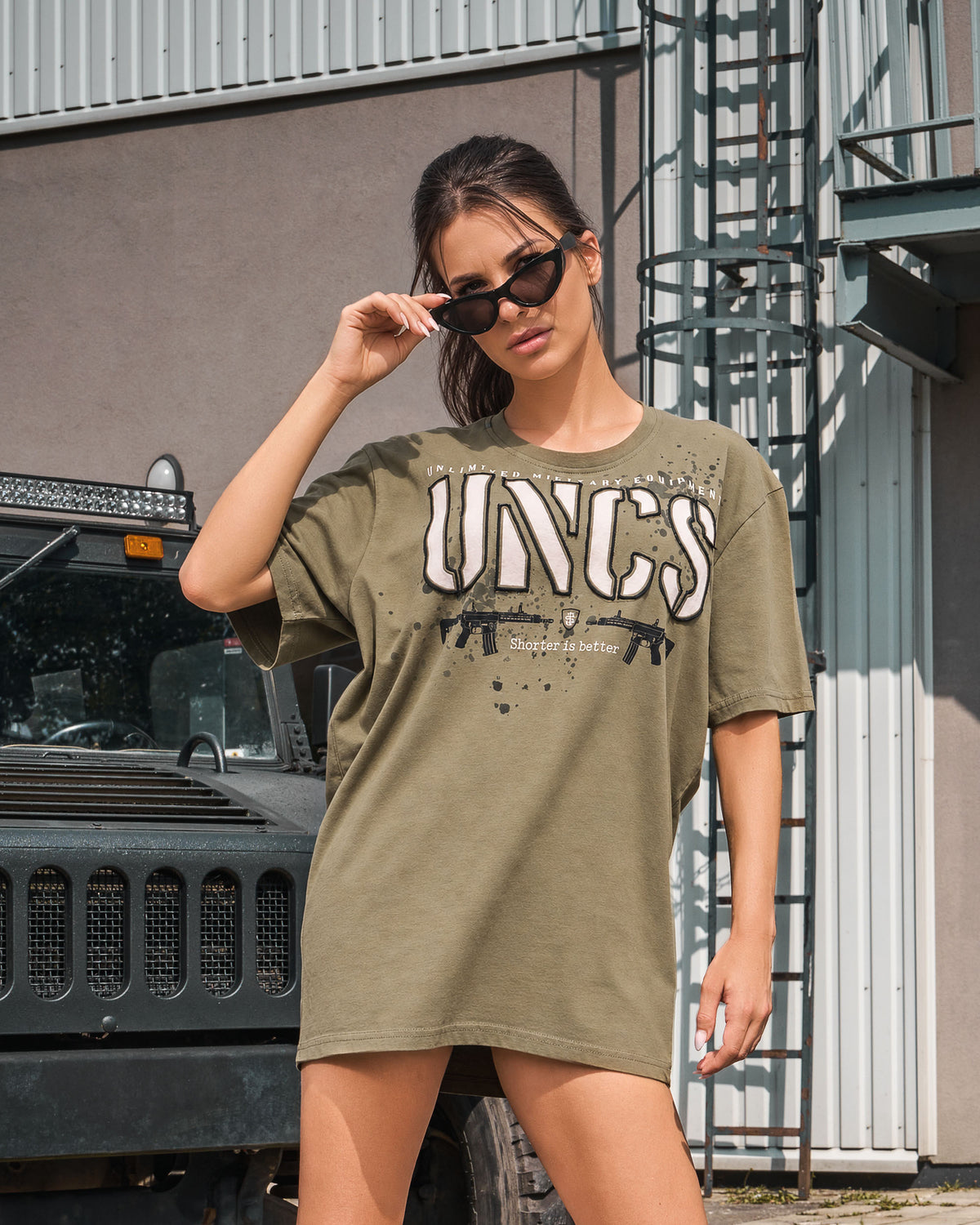 Pánské triko GUNS KHAKI