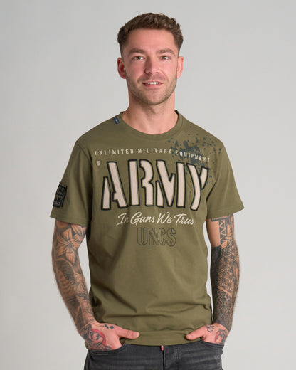 Pánské triko GUNS II KHAKI