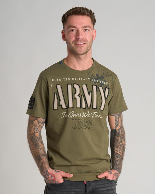 Pánské triko GUNS II KHAKI