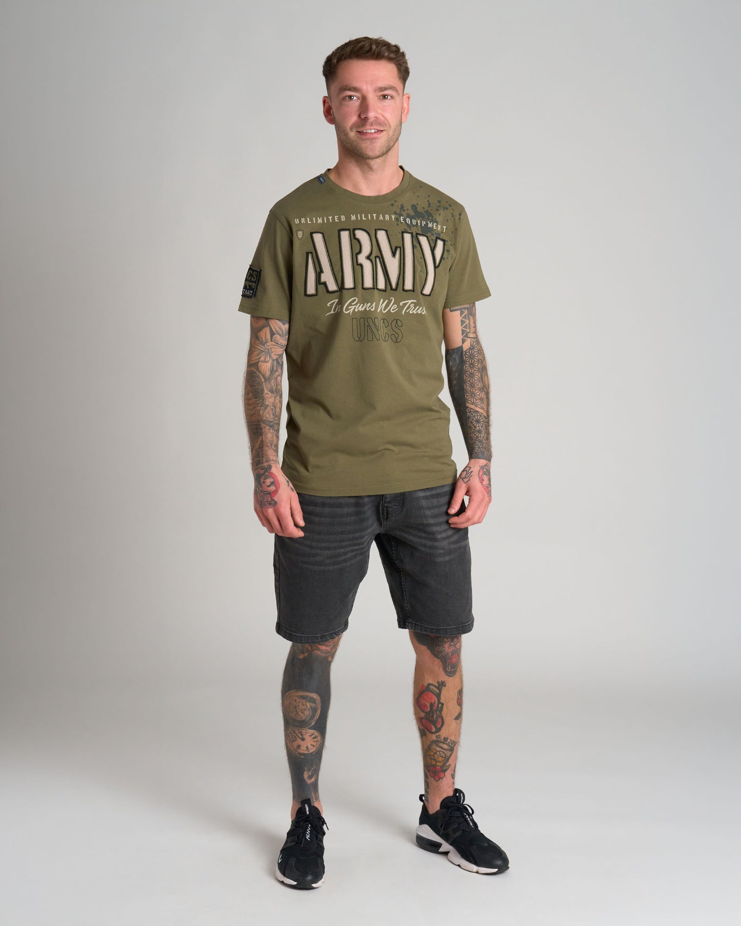 Pánské triko GUNS II KHAKI