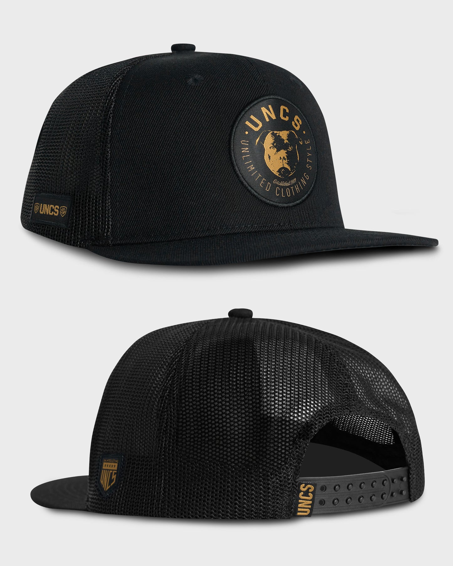 Pánská čepice DOG BLACK/GOLD