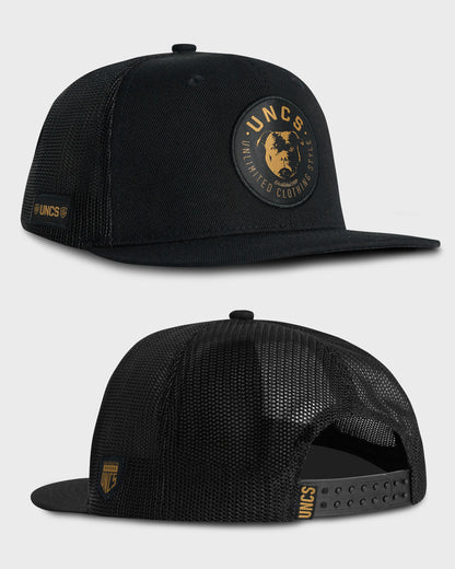 Pánská čepice DOG BLACK/GOLD
