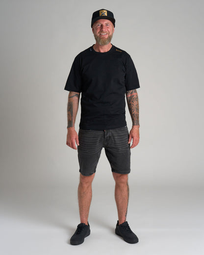 Pánské triko UNLIMITED (OVERSIZE) BLACK/GOLD