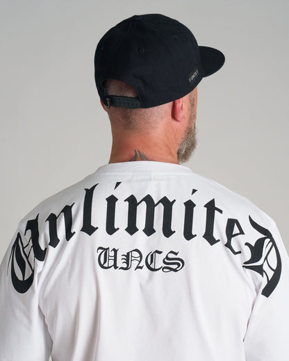 Pánské triko UNLIMITED (OVERSIZE) WHITE