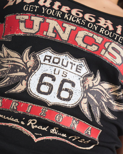 Dámské triko ROUTE 66 BLACK