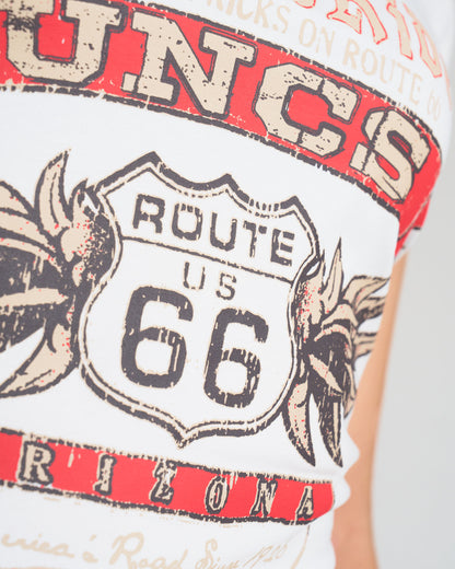 Dámské triko ROUTE 66 WHITE