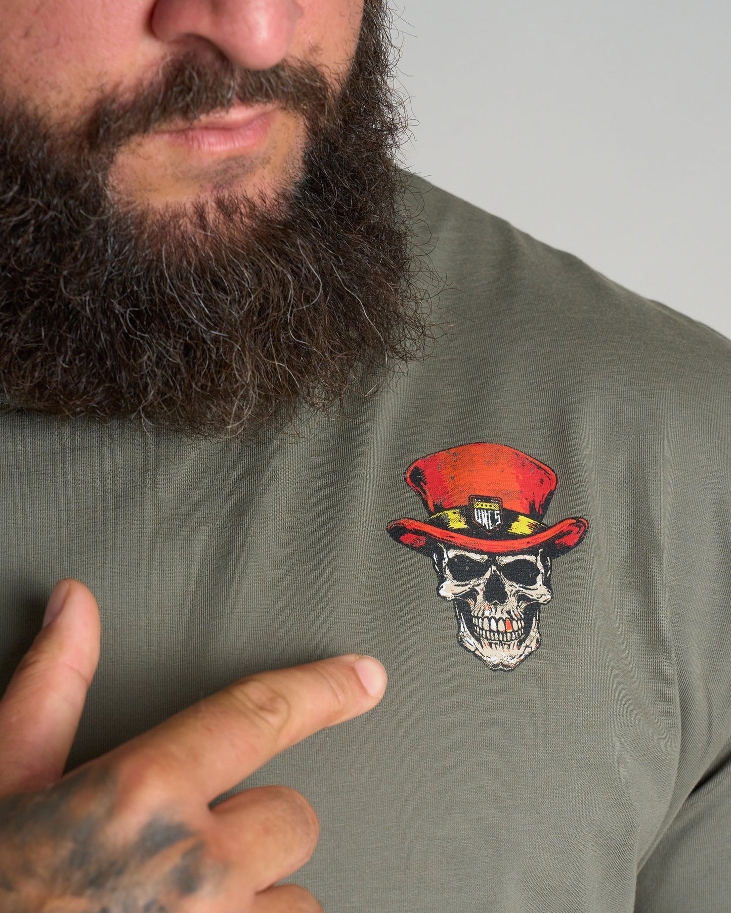 Pánské triko SKULL III KHAKI