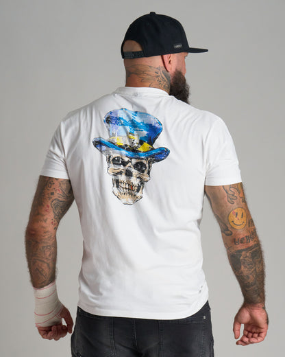 Pánské triko SKULL III WHITE