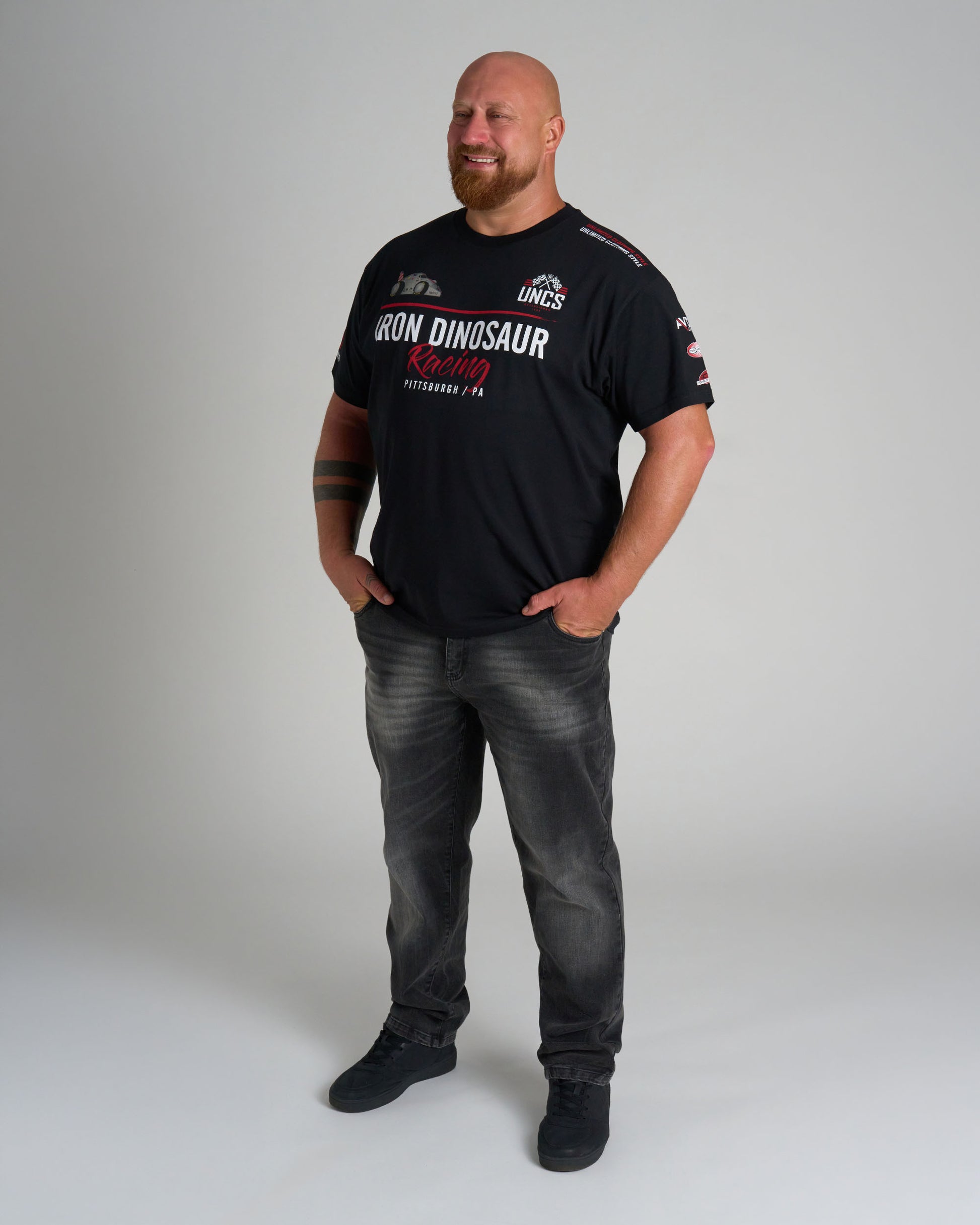 Pánské triko IRON DINOSAUR BLACK