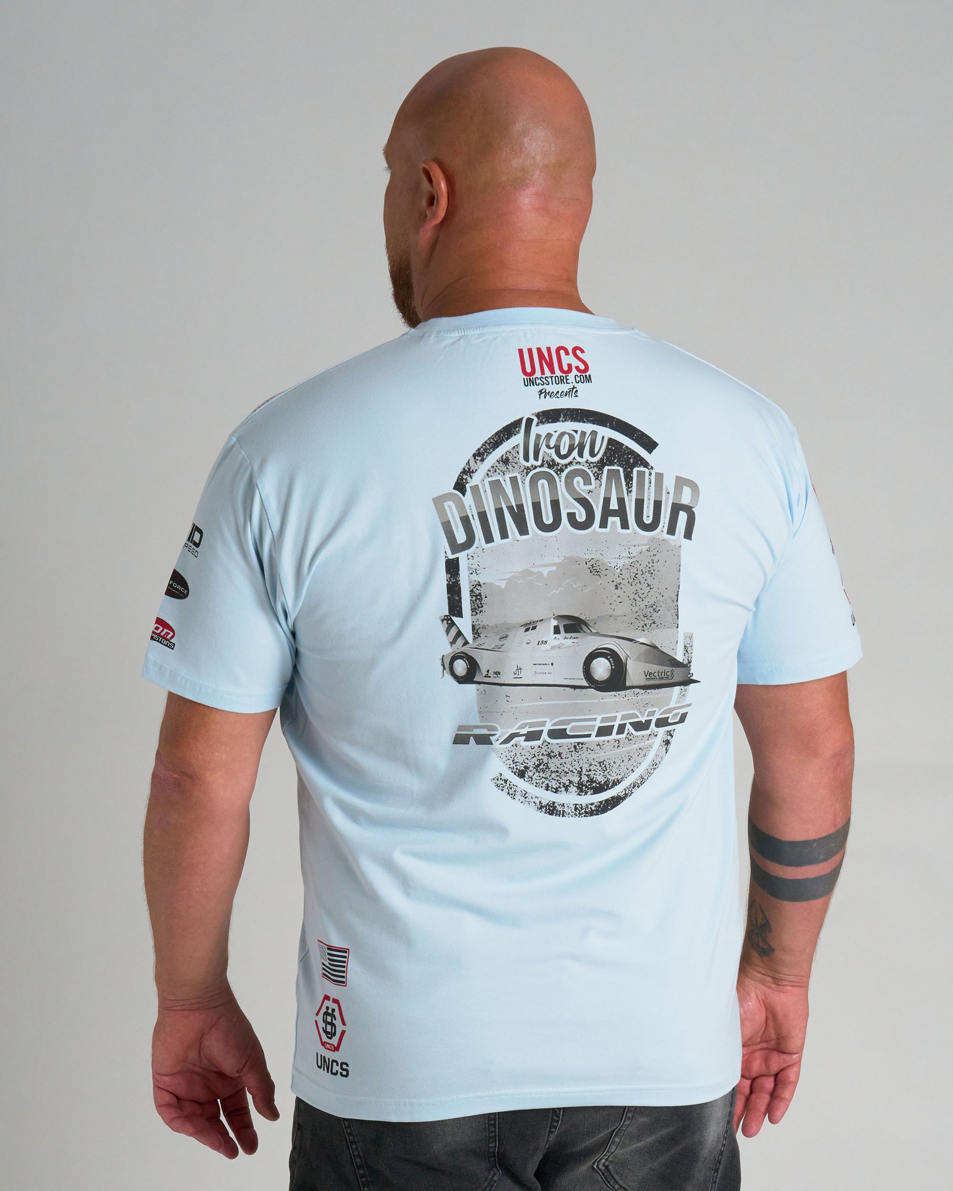 Pánské triko IRON DINOSAUR LIGHT BLUE